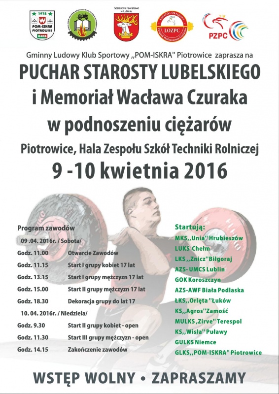 Puchar Starosty - Memoriał Wacława Czuraka - Piotrowice
