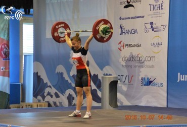 ALEKSANDRA MICHALSKA CZWARTĄ SZTANGISTKĄ EUROPY DO LAT 23 W KAT. 63 KG