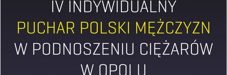 Za tydzień w Opolu turniej Indywidualnego Pucharu Polski Mężczyzn