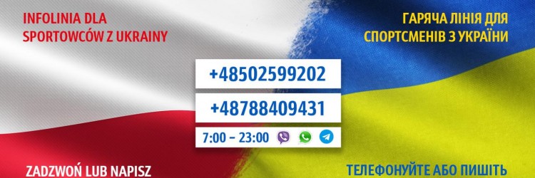Infolinia dla sportowców z Ukrainy