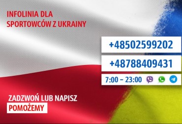 Infolinia dla sportowców z Ukrainy