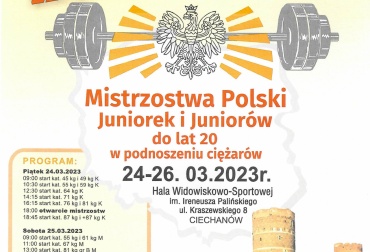 Ja mam dwadzieścia lat, Ty masz dwadzieścia lat... Listy startowe na MP U20 w Ciechanowie.
