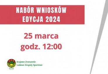 RUSZA PROGRAM KLUB - NABÓR WNIOSKÓW 2024