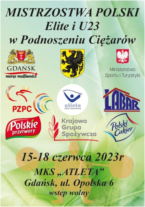 Mistrzostwa Polski Seniorek i Seniorów, Młodzieżowe Mistrzostwa Polski U23, Gdańsk